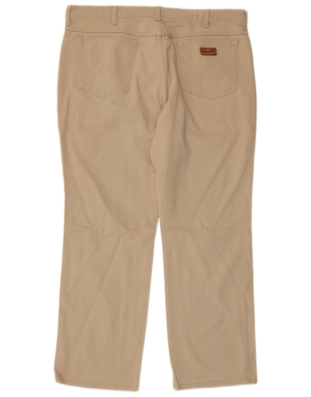 WRANGLER Mens Texas Straight Casual Trousers W40 L30 Beige Cotton