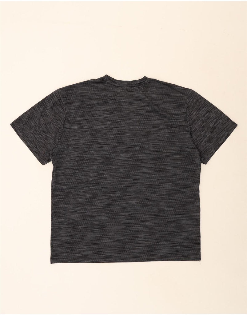 REEBOK Mens T-Shirt Top XL Grey Pinstripe Vintage Reebok and Second-Hand Reebok from Messina Hembry 