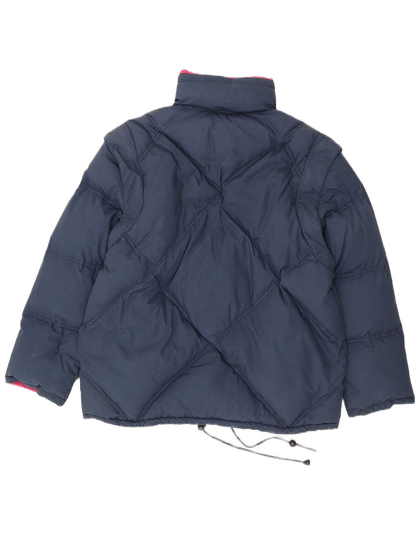 Lotto Mens Reversible Padded Jacket UK 36 Small Navy Blue Polyester