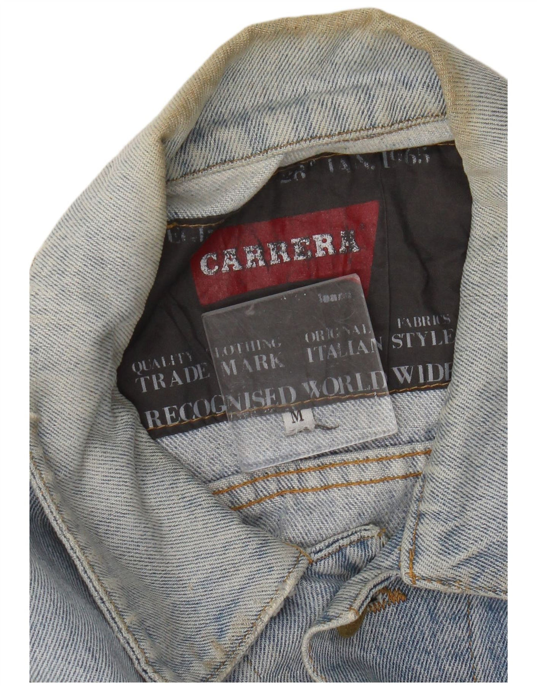 Carrera Mens Denim Gilet UK 14 Medium Blue Cotton