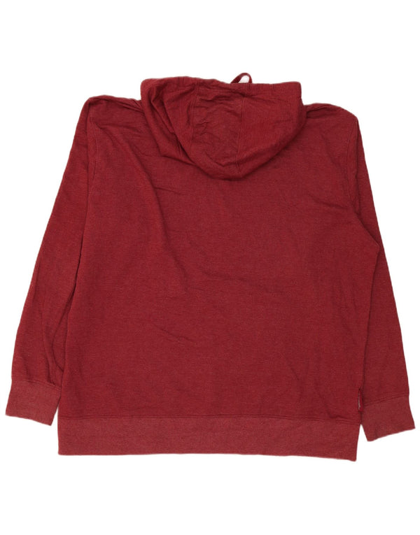 Mountain Warehouse Mens Hoodie Jumper 2XL Burgundy Cotton