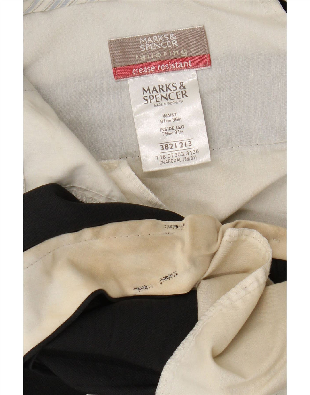 Marks & Spencer Mens Tailored Fit Straight Suit Trousers W36 L31 Grey