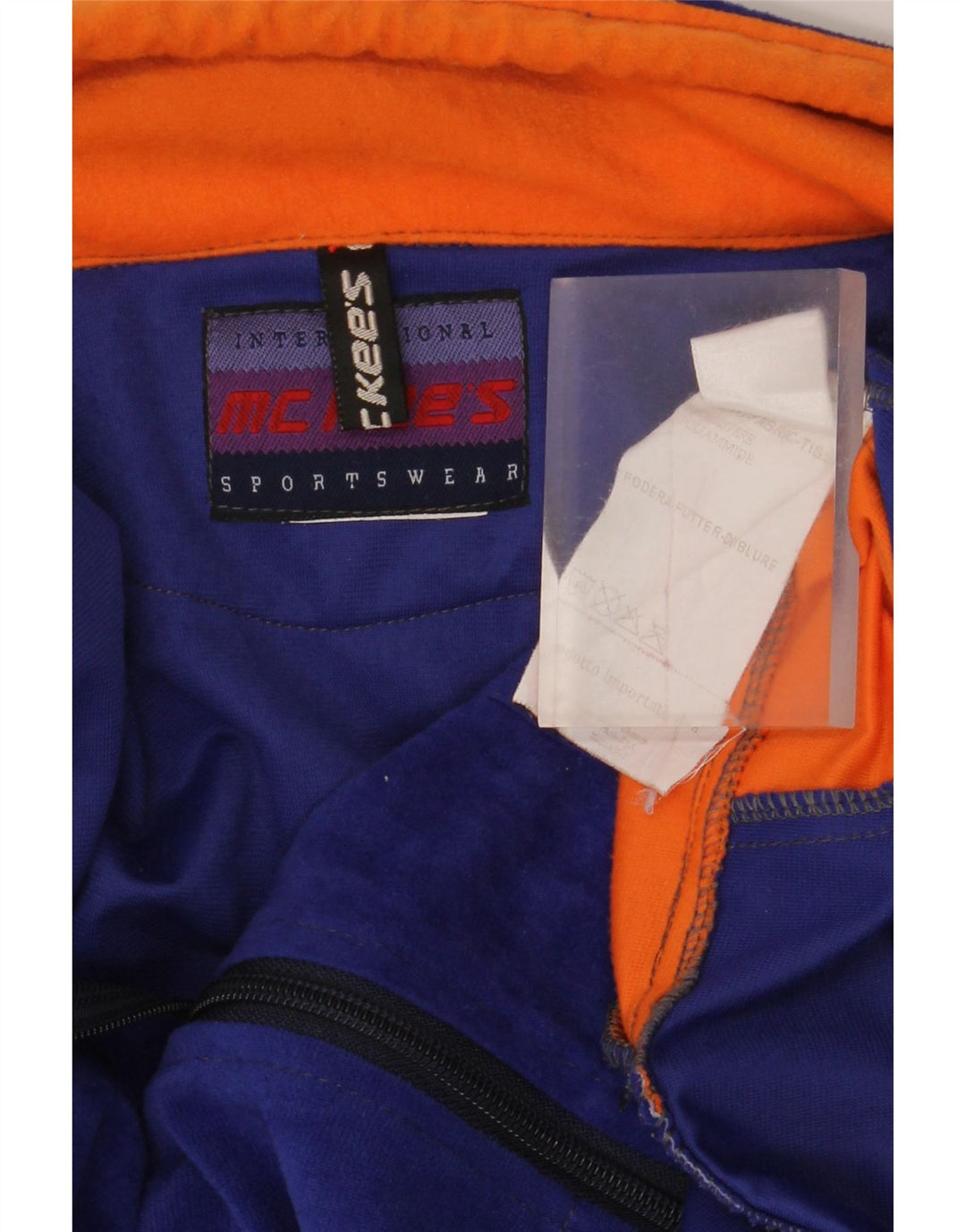 MC Kee's Mens Fleece Jacket UK 42 XL Navy Blue Colourblock Polyester
