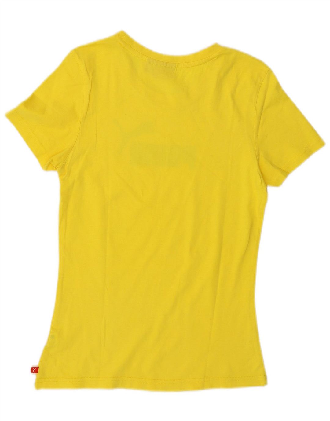 Puma Womens Graphic T-Shirt Top UK 10 Small Yellow