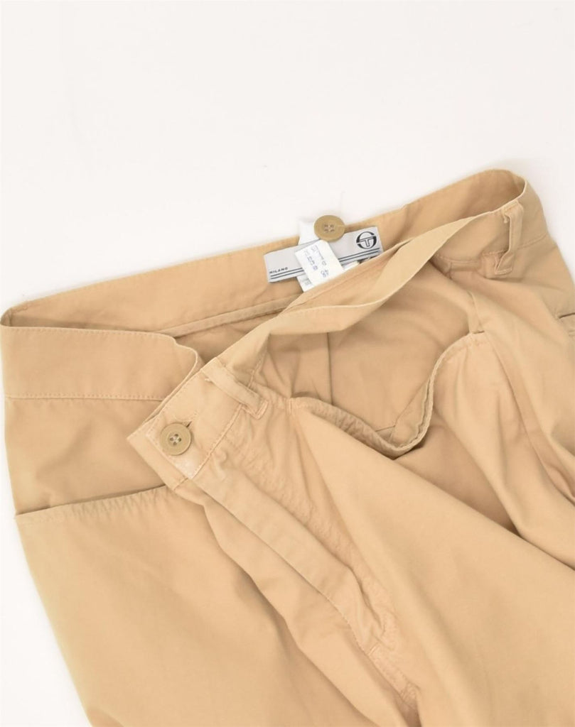 SERGIO TACCHINI Mens Straight Casual Trousers IT 48 Medium W32 L28 Beige | Vintage Sergio Tacchini | Thrift | Second-Hand Sergio Tacchini | Used Clothing | Messina Hembry 