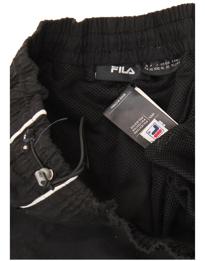 FILA Mens Graphic Capri Tracksuit Trousers XL  Black Polyester