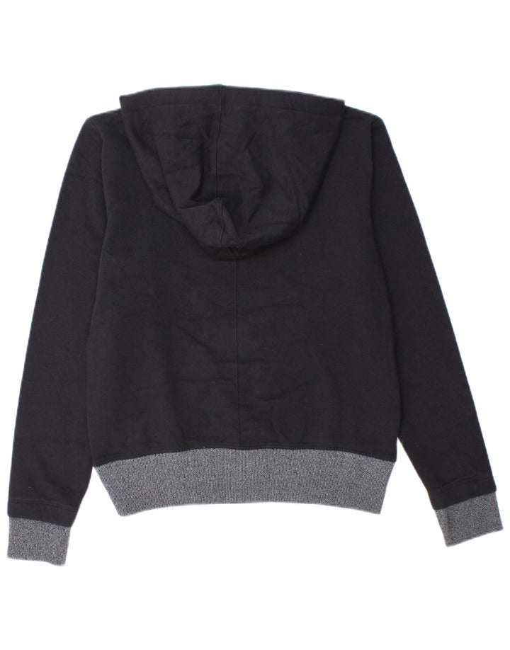 UNDER ARMOUR Womens Oversized Graphic Hoodie Jumper UK 6 XS Black Cotton