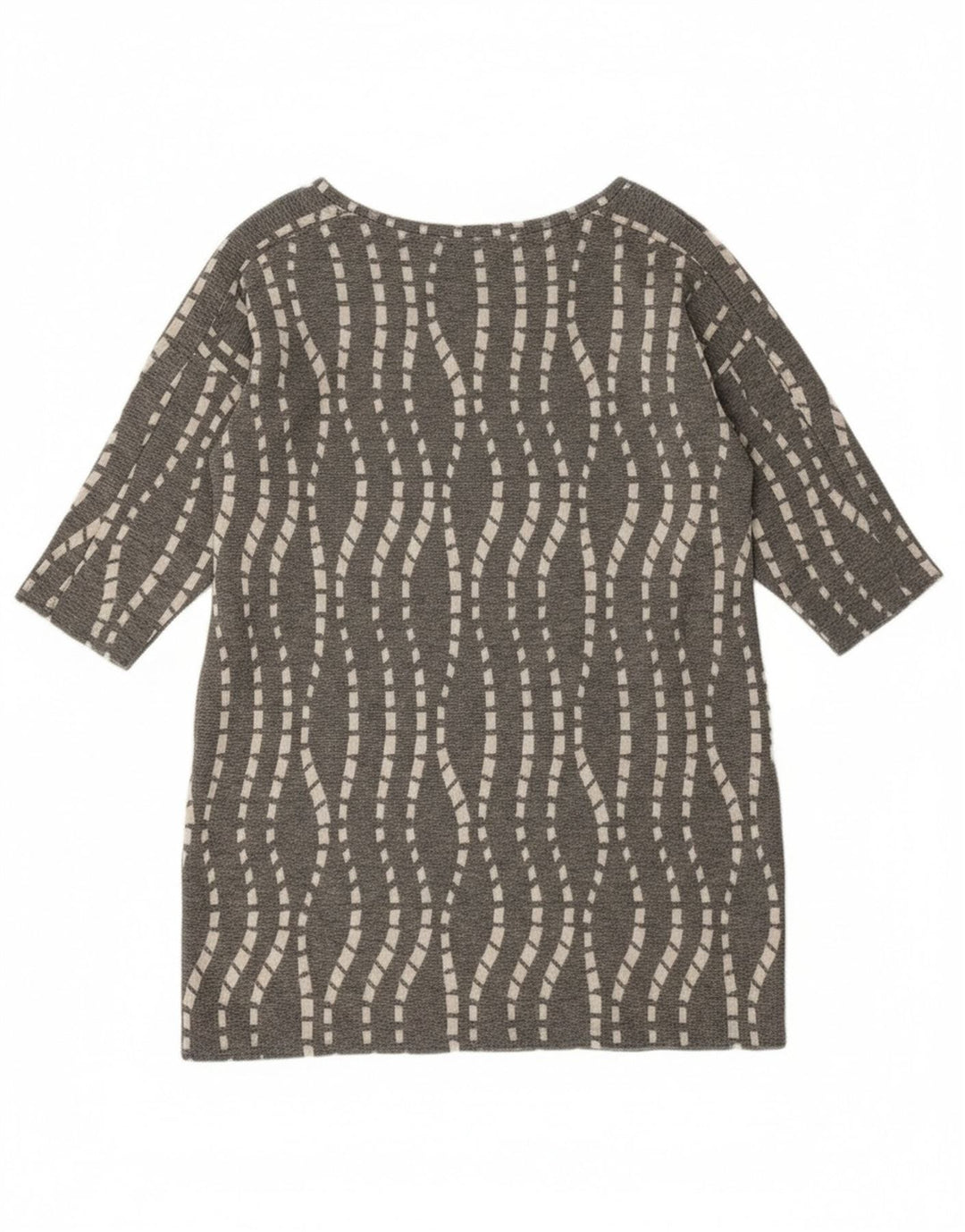 Zara Womens Tunic Top UK 16 Large Grey Chevron