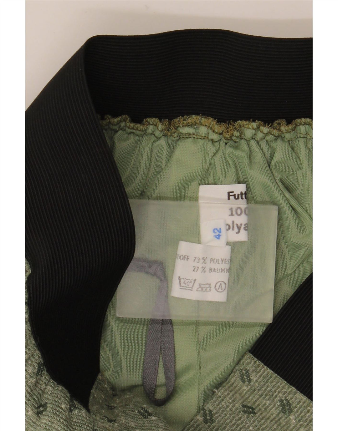 Vintage Womens Midi Skirt IT 42 Medium W30 Green Spotted Polyester