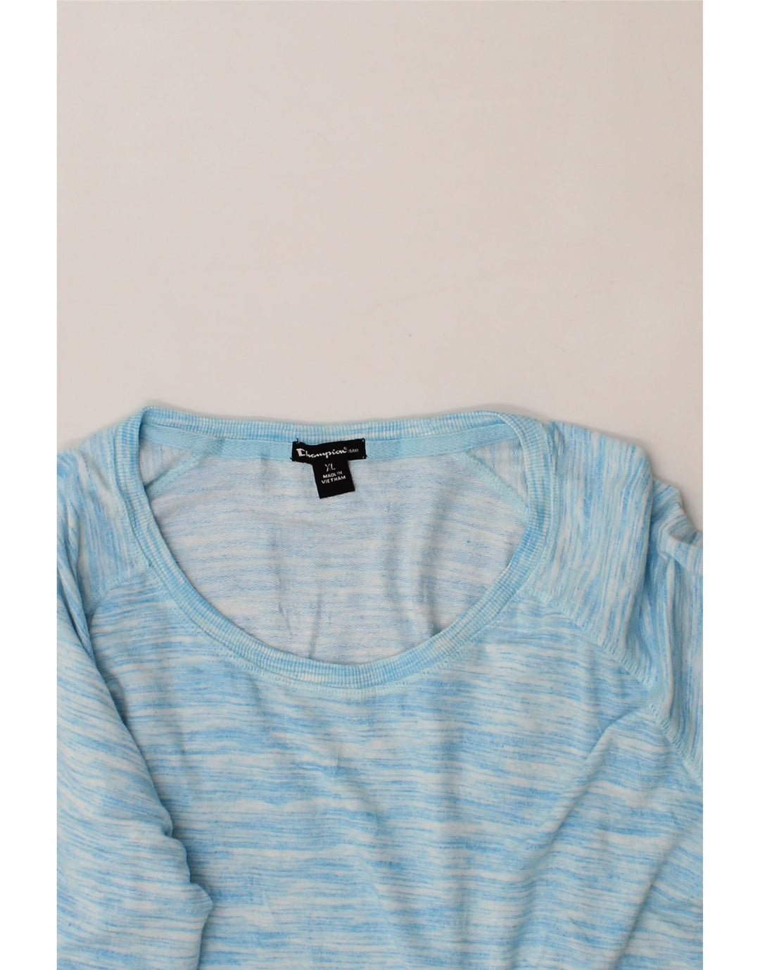 CHAMPION Mens Top Long Sleeve XL Blue Flecked Rayon Vintage Champion and Second-Hand Champion from Messina Hembry 