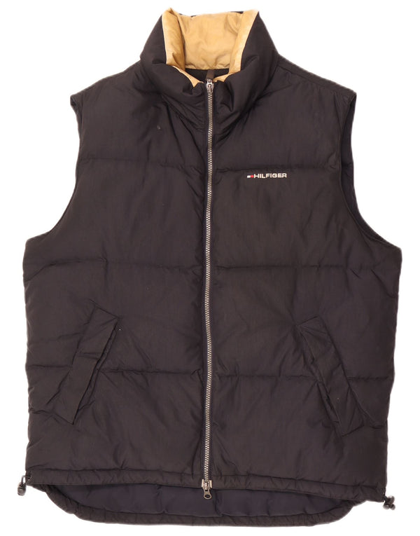 Tommy Hilfiger Mens Padded Gilet UK 38 Small Black Nylon