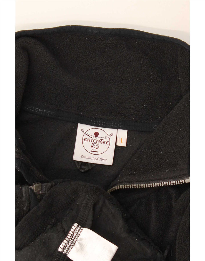 Chiemsee Womens Fleece Jacket UK 16 Large Black Geometric Polyester