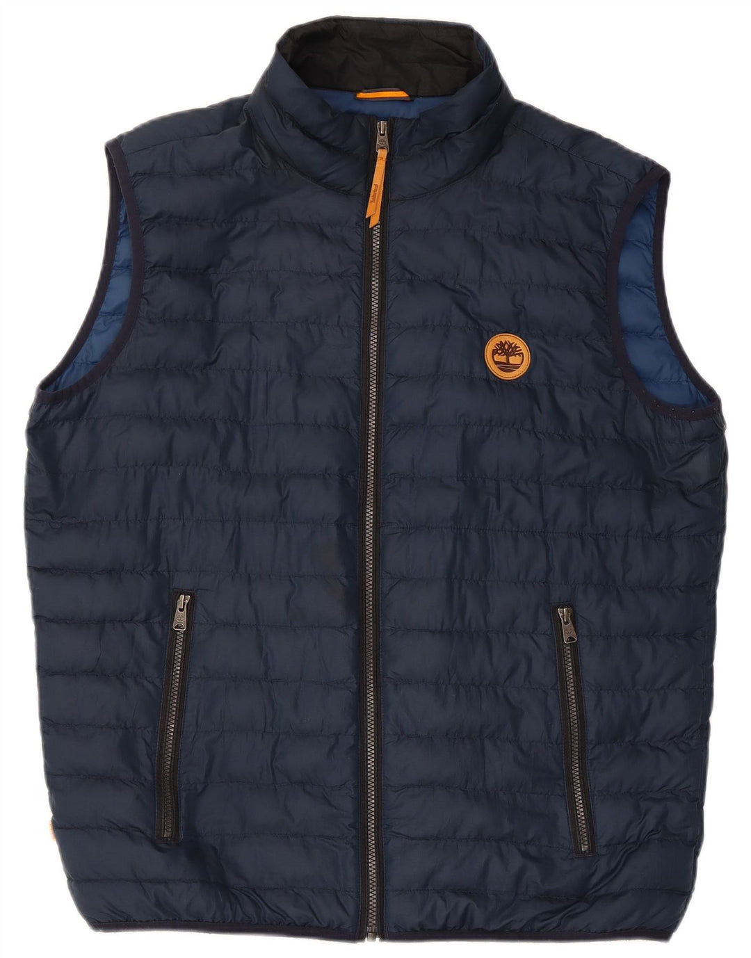 Timberland Mens Padded Gilet UK 40 Large Navy Blue Polyester