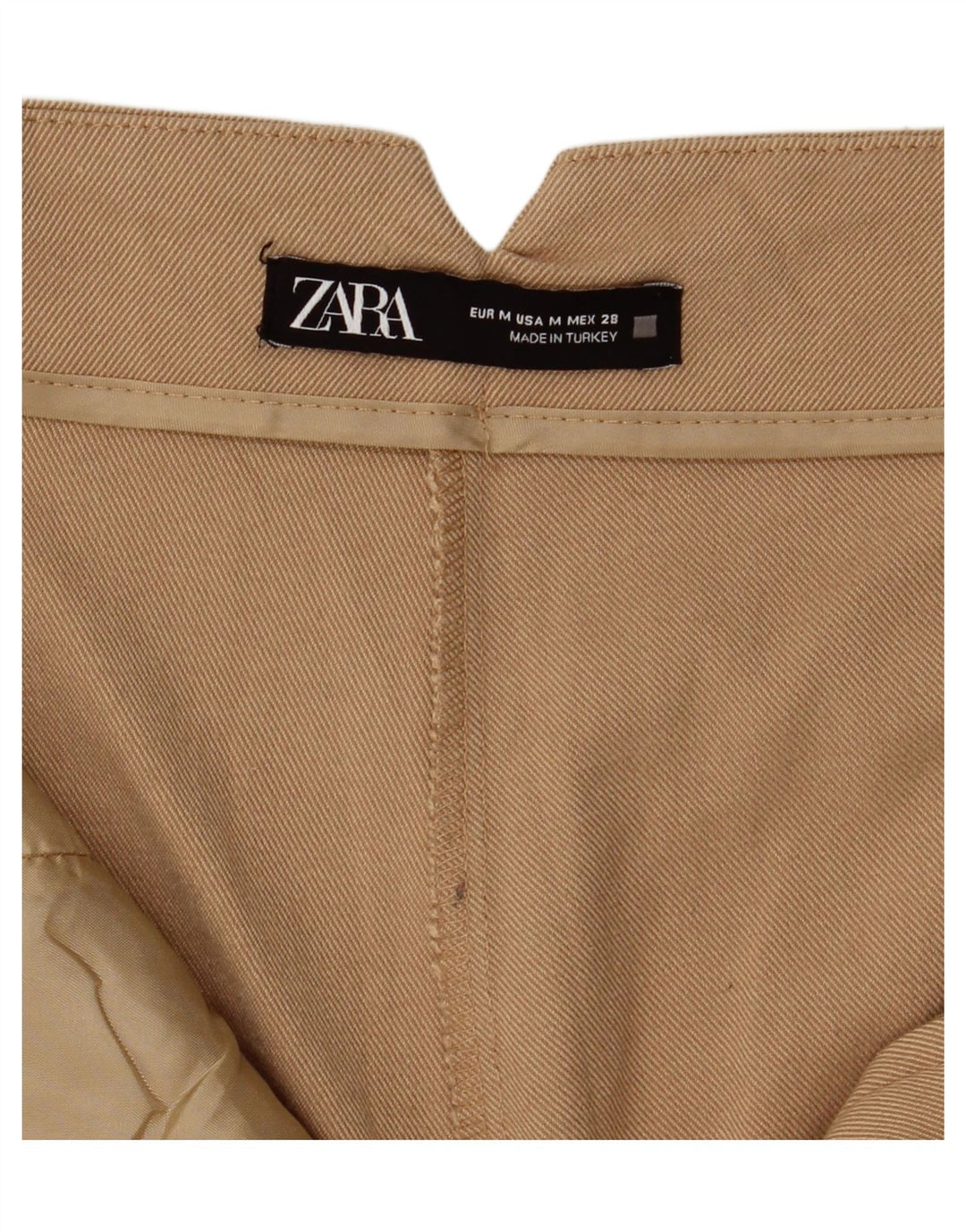 Zara Womens Tapered Suit Trousers Medium W28 L26 Beige