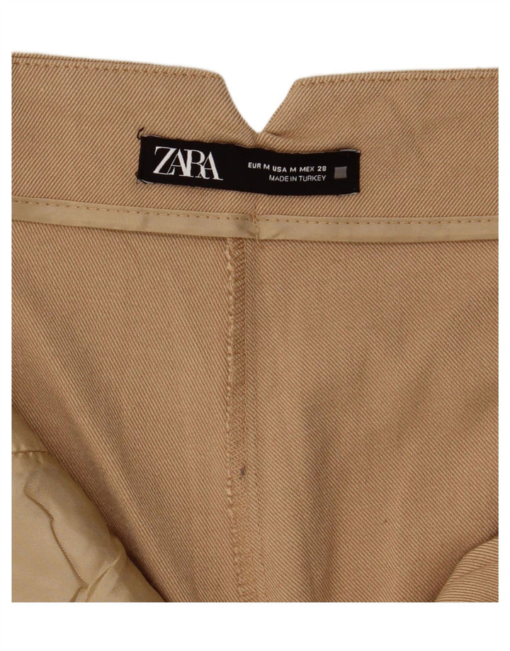 Zara Womens Tapered Suit Trousers Medium W28 L26 Beige