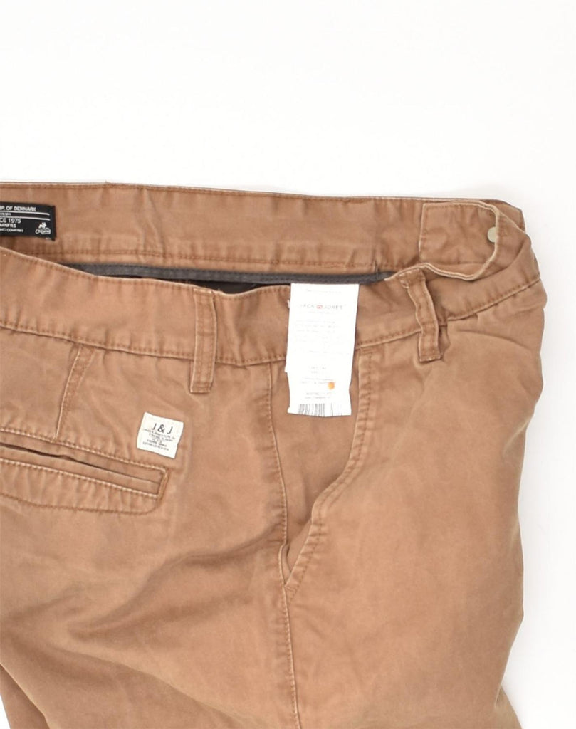 JACK & JONES Mens Slim Chino Trousers W32 L32  Brown Cotton | Vintage Jack & Jones | Thrift | Second-Hand Jack & Jones | Used Clothing | Messina Hembry 