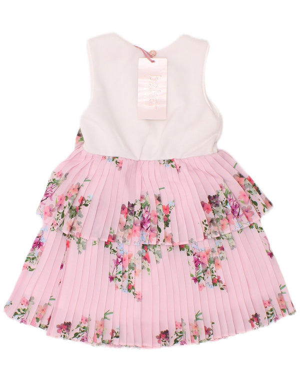 Ted Baker Baby Girls Sleeveless Tiered Dress 12-18 Months Pink Floral