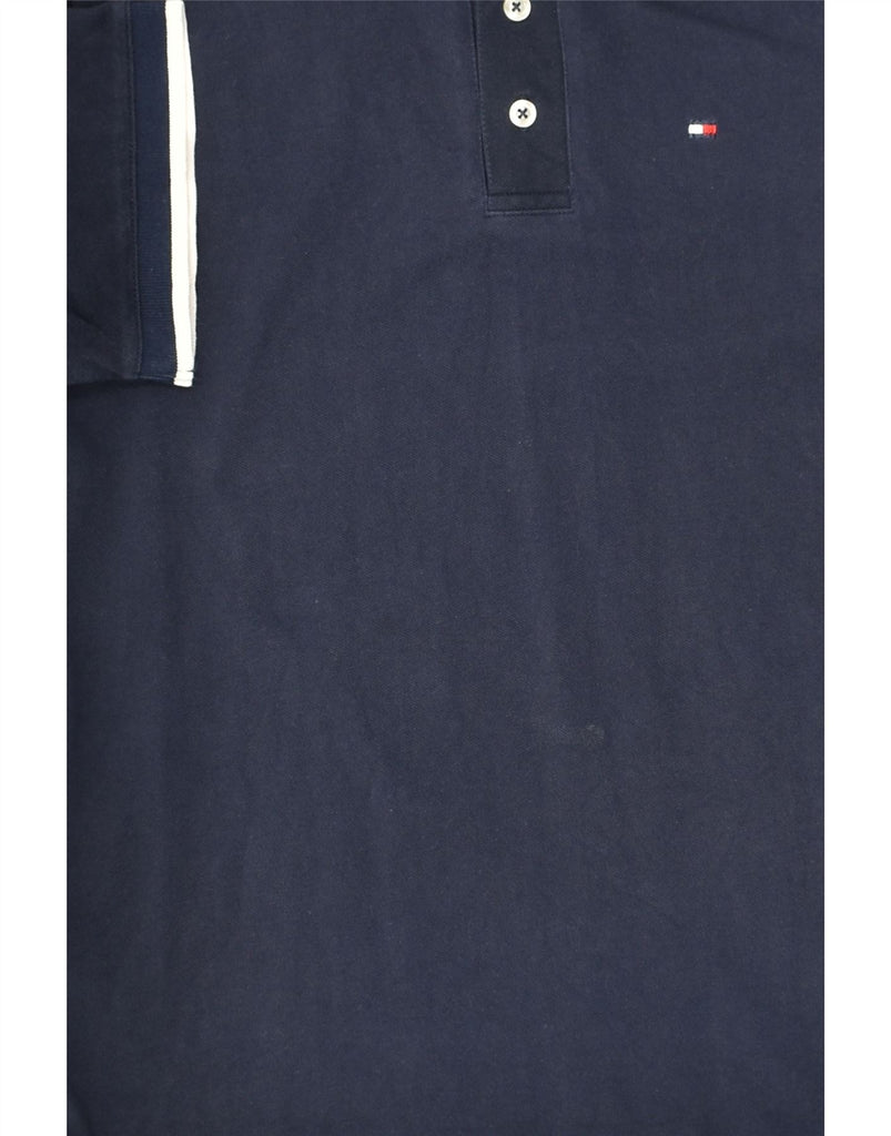 TOMMY HILFIGER Mens Golf Polo Shirt Medium Navy Blue Cotton | Vintage Tommy Hilfiger | Thrift | Second-Hand Tommy Hilfiger | Used Clothing | Messina Hembry 