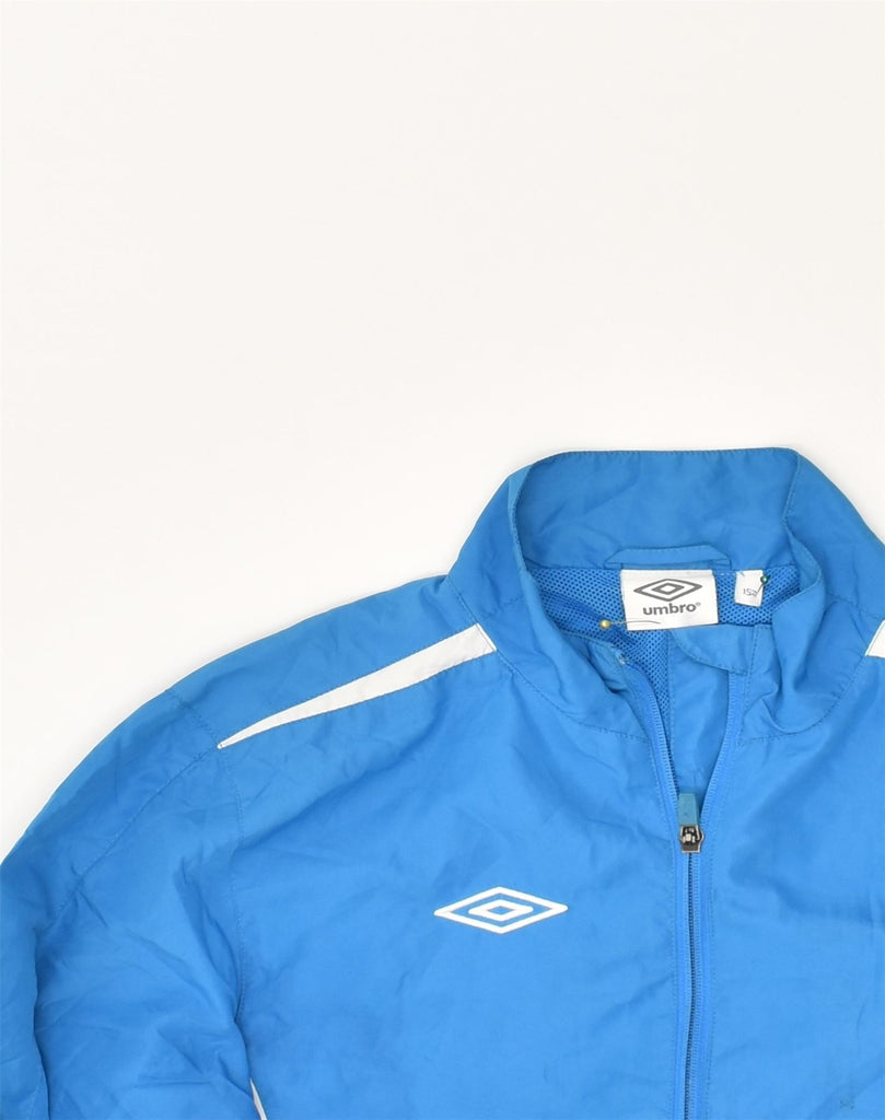 UMBRO Boys Rain Jacket 11-12 Years Blue Polyester | Vintage Umbro | Thrift | Second-Hand Umbro | Used Clothing | Messina Hembry 