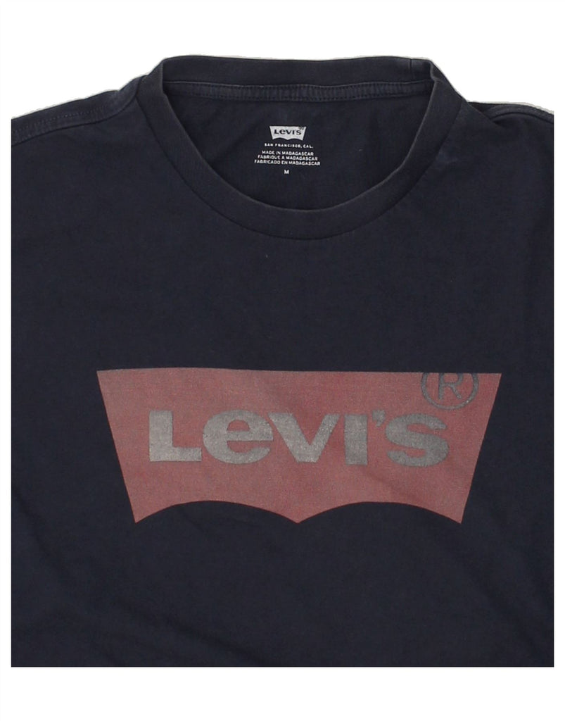 LEVI'S Mens Graphic T-Shirt Top Medium Navy Blue | Vintage Levi's | Thrift | Second-Hand Levi's | Used Clothing | Messina Hembry 