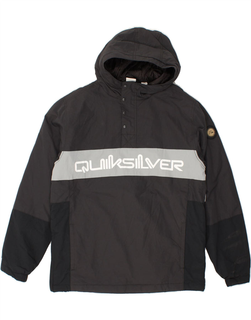 QUIKSILVER Boys Hooded Anorak Jacket 15-16 Years XL Grey Colourblock Nylon | Vintage Quiksilver | Thrift | Second-Hand Quiksilver | Used Clothing | Messina Hembry 