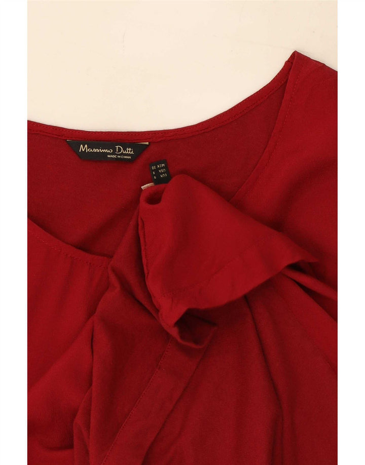 Massimo Dutti Womens Sleeveless Blouse Top UK 10 Small Red