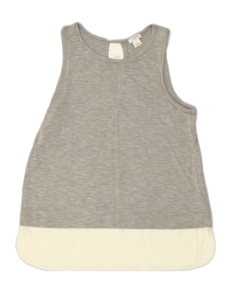 J. CREW Womens Vest Top UK 10 Small Grey Viscose | Vintage J. Crew | Thrift | Second-Hand J. Crew | Used Clothing | Messina Hembry 