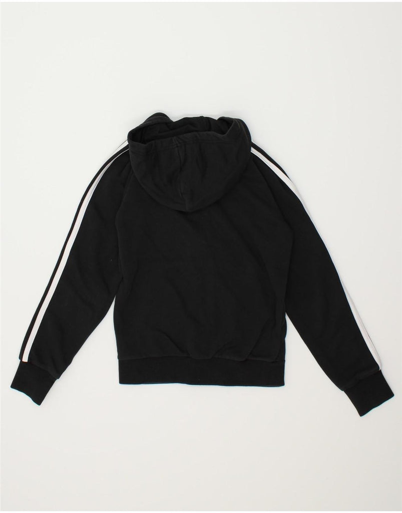 ADIDAS Boys Zip Hoodie Sweater 11-12 Years Black Cotton | Vintage Adidas | Thrift | Second-Hand Adidas | Used Clothing | Messina Hembry 