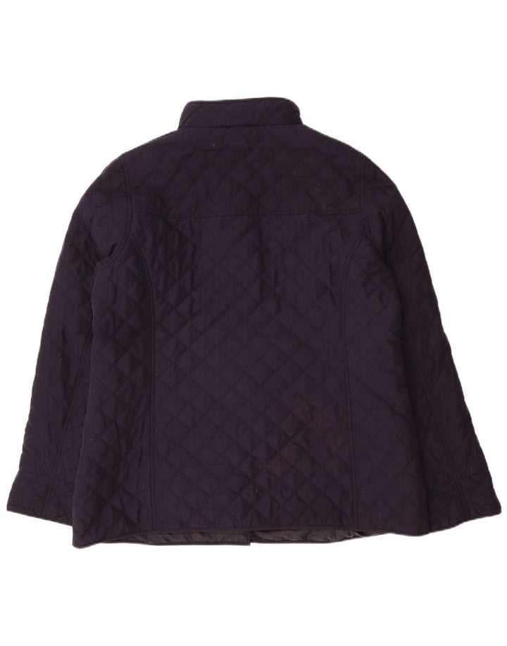 CLASSIC Womens Quilted Jacket UK 18 XL Navy Blue Polyester