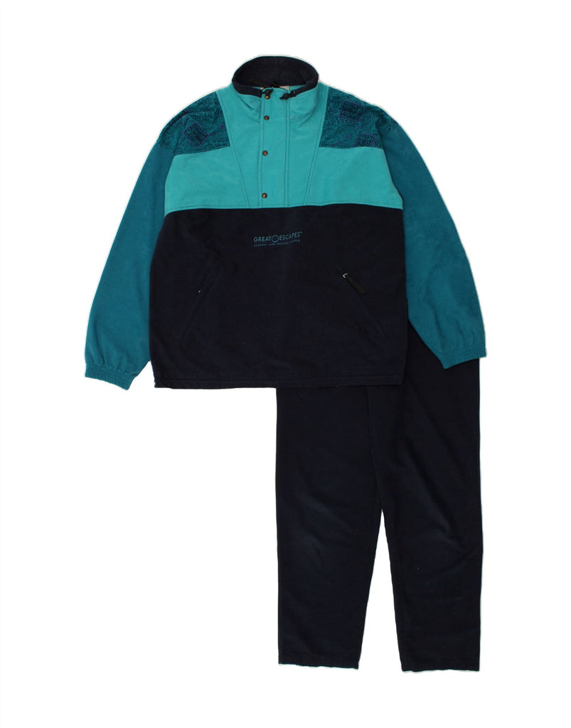 GREAT ESCAPES Mens Full Tracksuit IT 50 Medium Blue Colourblock Polyamide | Vintage Great Escapes | Thrift | Second-Hand Great Escapes | Used Clothing | Messina Hembry 