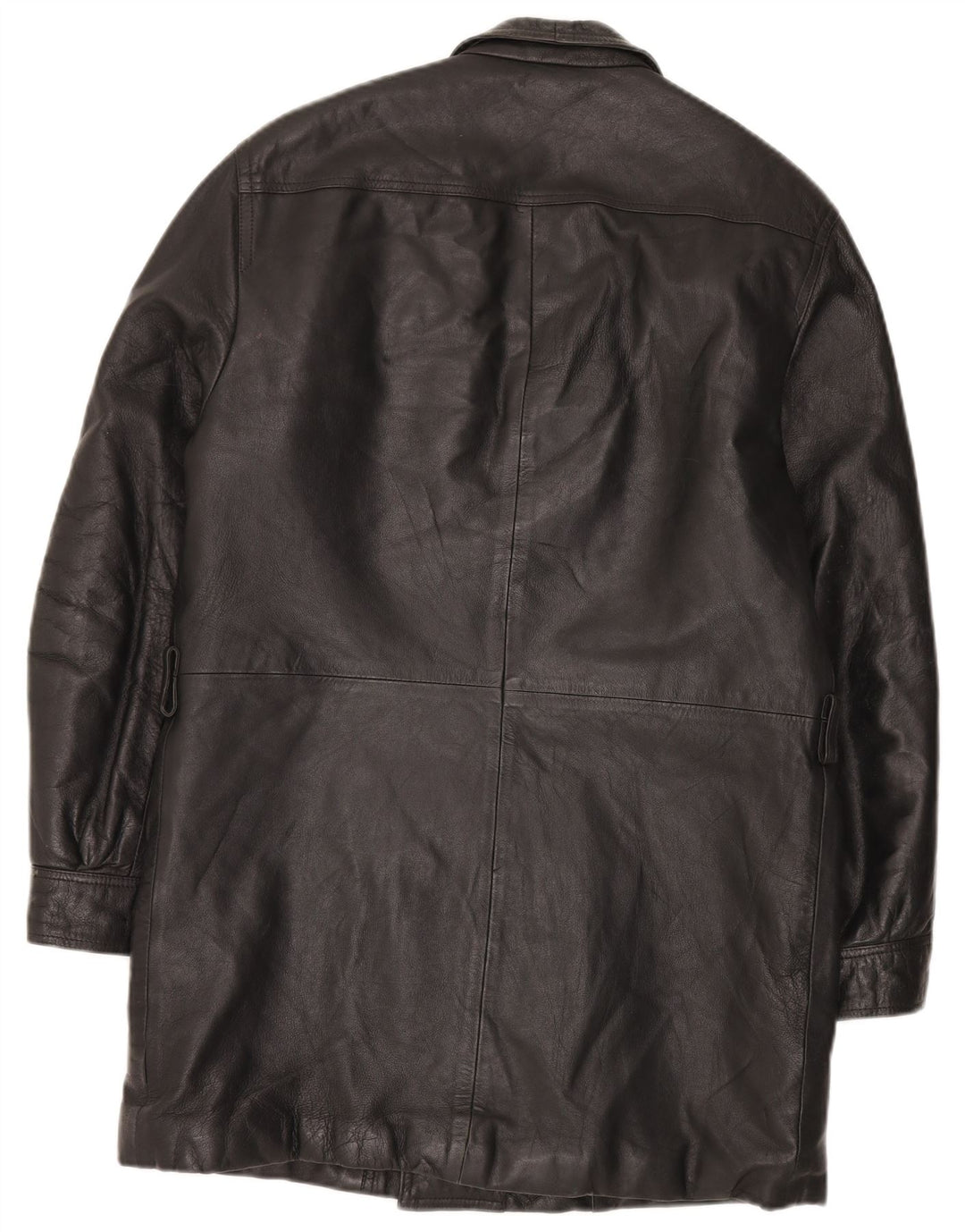 Vintage Mens Leather Jacket IT 48 Medium Black