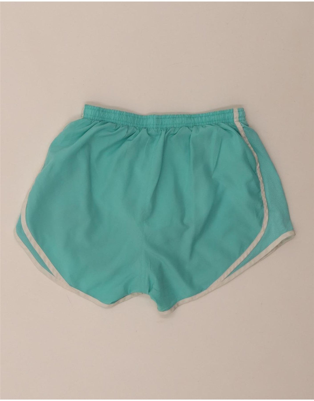Nike Womens Dri Fit Sport Shorts UK 8 Small Turquoise Polyester