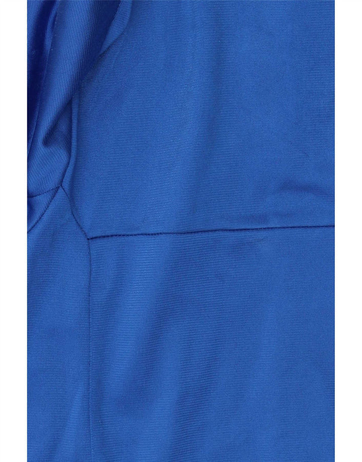 Adidas Boys Tracksuit Top Jacket 11-12 Years Blue Polyester