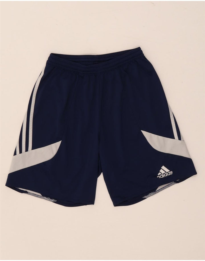 Adidas Mens Climalite Sport Shorts Small Blue Colourblock Polyester