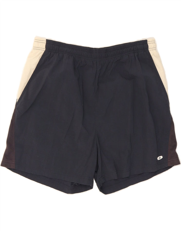 ADIDAS Mens Swimming Shorts XL  Navy Blue Colourblock Polyester Vintage Adidas and Second-Hand Adidas from Messina Hembry 
