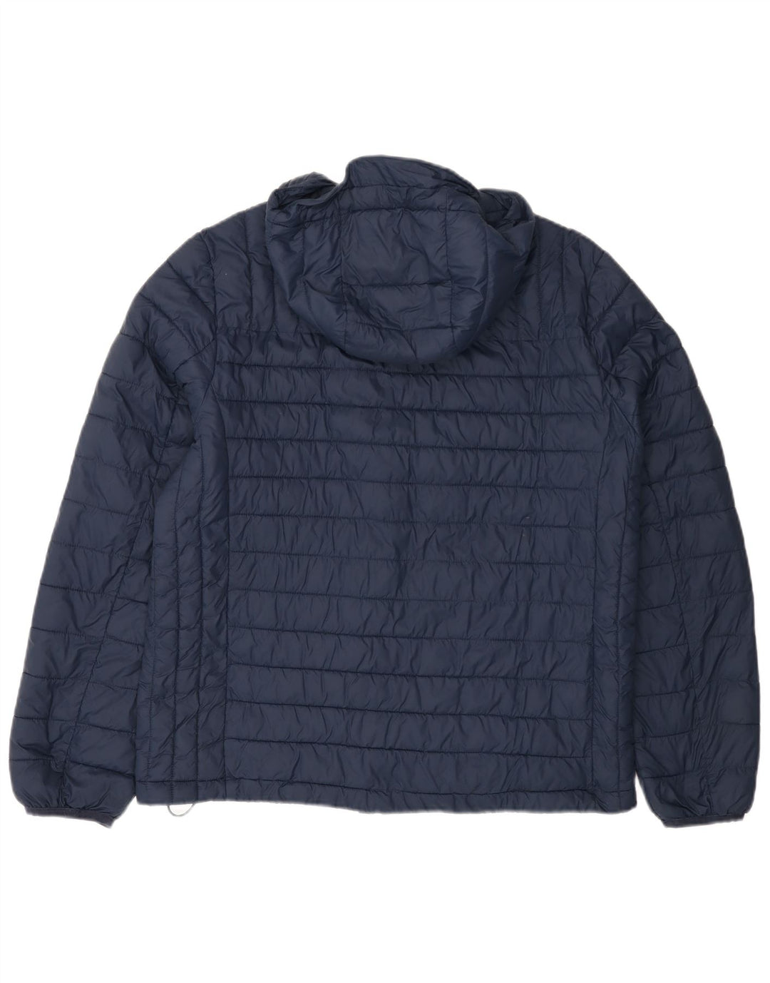 J. CREW Mens Hooded Padded Jacket UK 40 Large Navy Blue Nylon