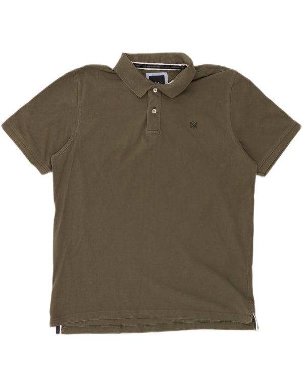 Crew Clothing Mens Polo Shirt XL Khaki Cotton