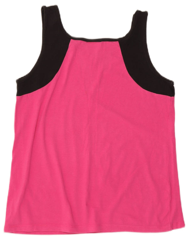 Diadora Womens Vest Top UK 18 XL Pink Colourblock Cotton