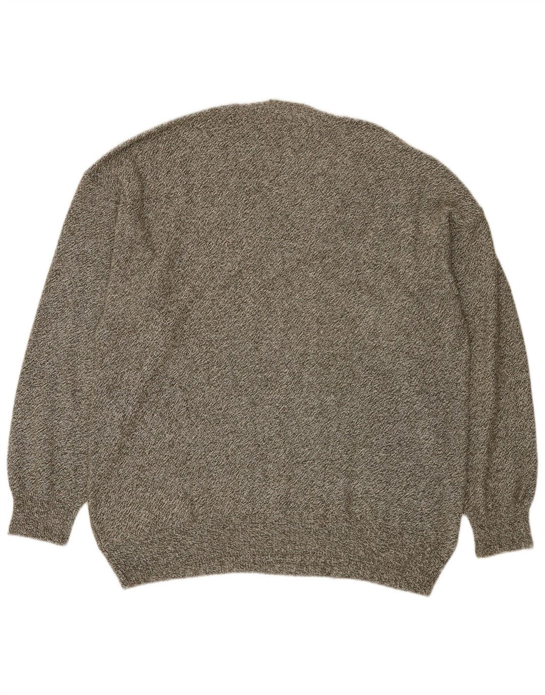 Engbers Mens V-Neck Jumper Sweater IT 50 Medium Grey Striped Cotton