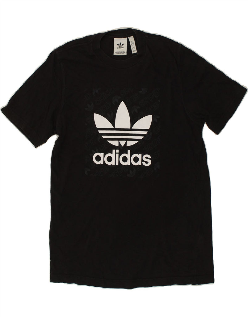 ADIDAS Mens Graphic T-Shirt Top Small Black Cotton | Vintage Adidas | Thrift | Second-Hand Adidas | Used Clothing | Messina Hembry 