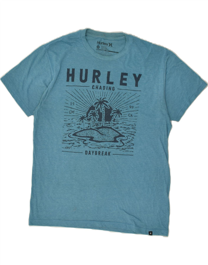 HURLEY Mens Premium Fit Graphic T-Shirt Top Medium Blue Cotton | Vintage Hurley | Thrift | Second-Hand Hurley | Used Clothing | Messina Hembry 