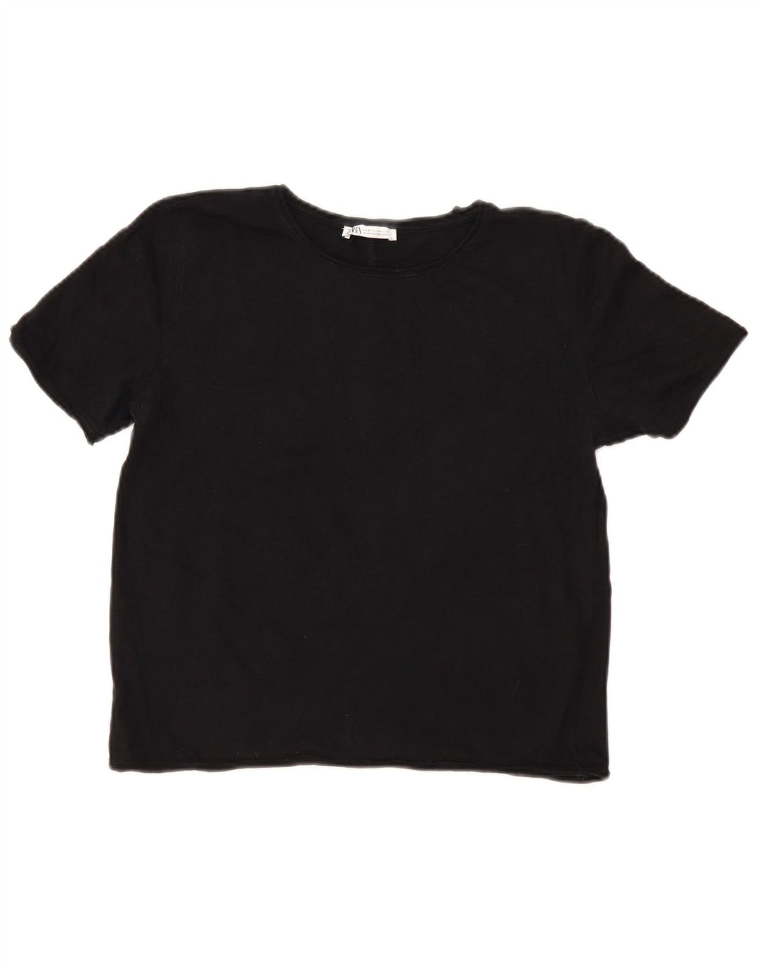 Zara Womens T-Shirt Top UK 12 Medium Black