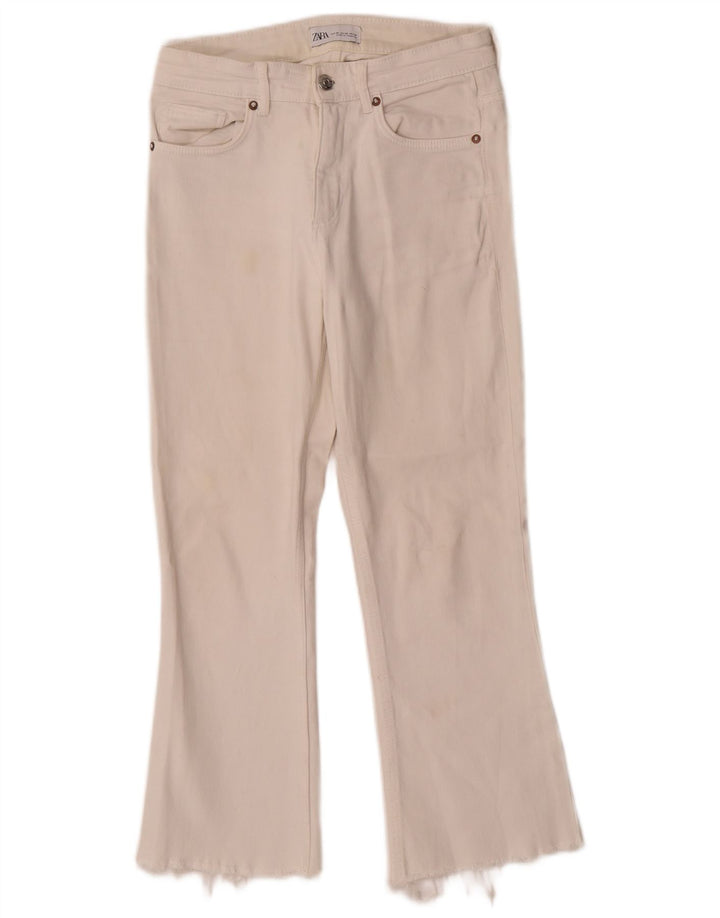 Zara Womens Bootcut Jeans EU 36 XS W26 L24 White Cotton