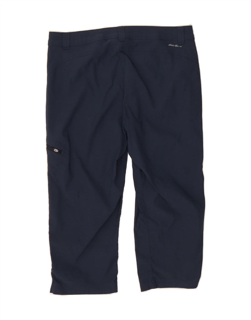 EDDIE BAUER Womens Cargo Capri Trousers US 10 Large W34 L20 Navy Blue Vintage Eddie Bauer and Second-Hand Eddie Bauer from Messina Hembry 