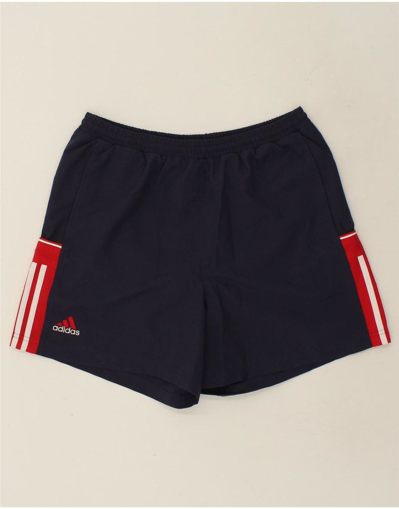 ADIDAS Mens Sport Shorts XL Navy Blue Polyester Vintage Adidas and Second-Hand Adidas from Messina Hembry 