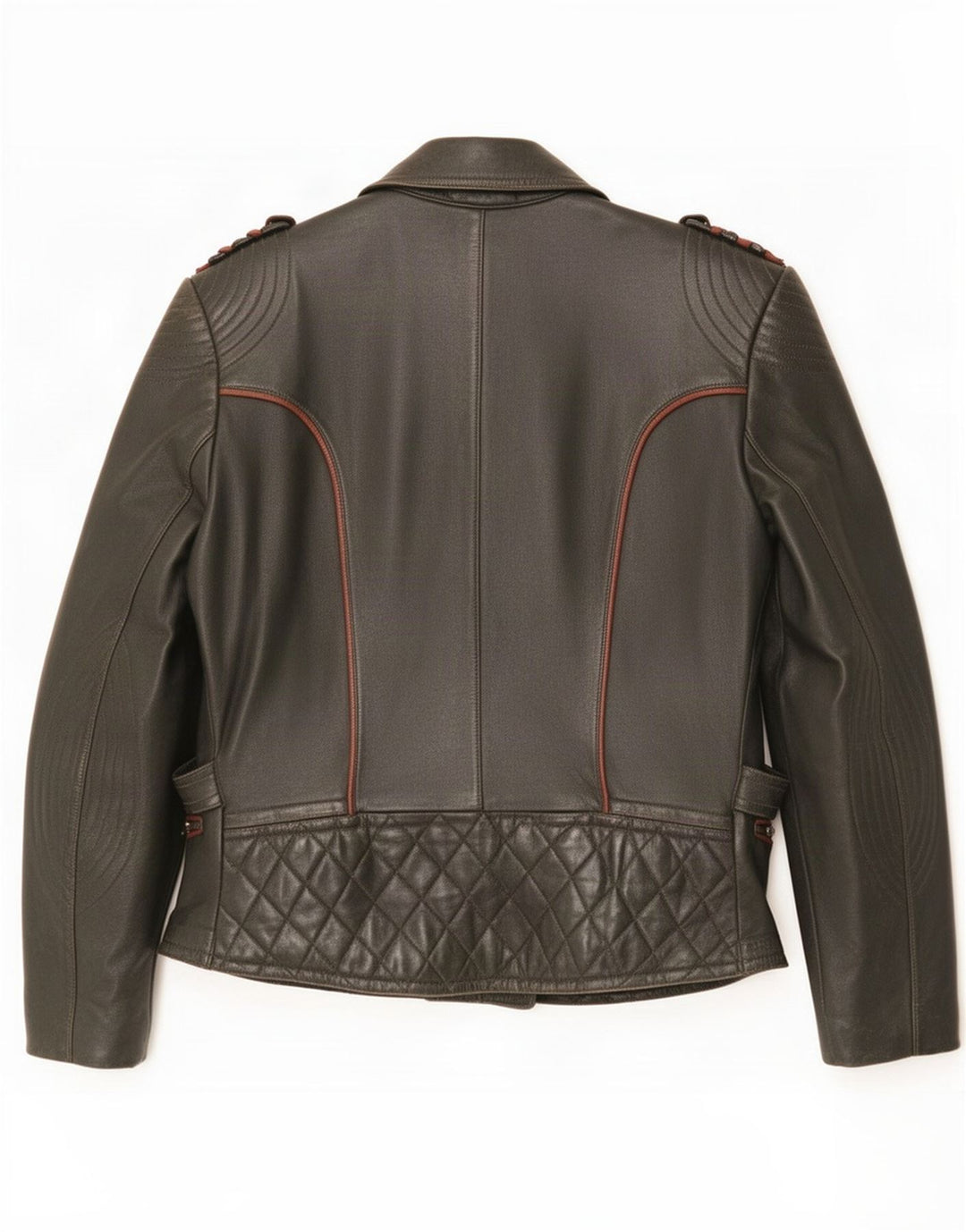 Vintage Mens Motorcycle Leather Biker Jacket UK 36 Small Khaki