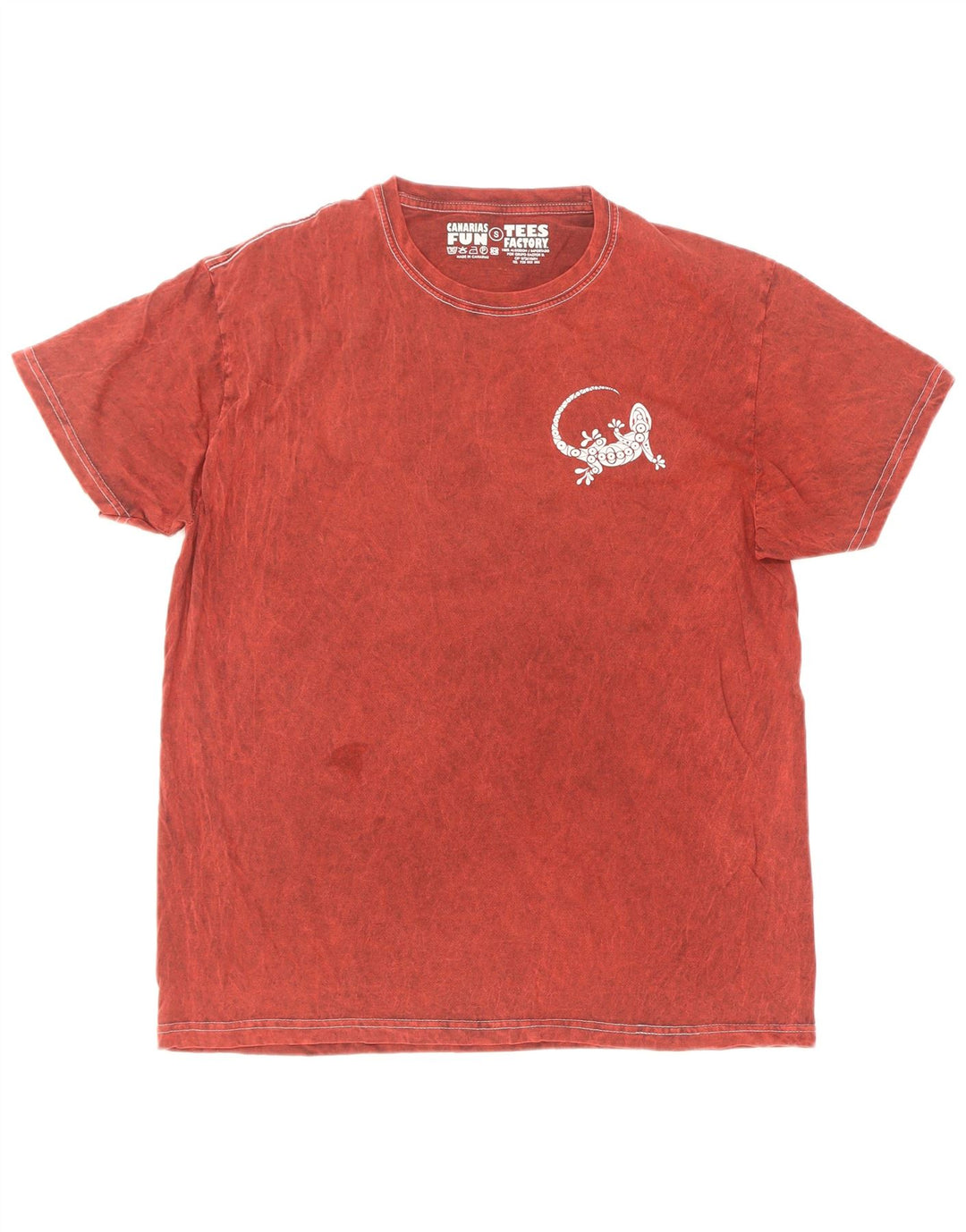 Vintage Mens T-Shirt Top Small Red Cotton