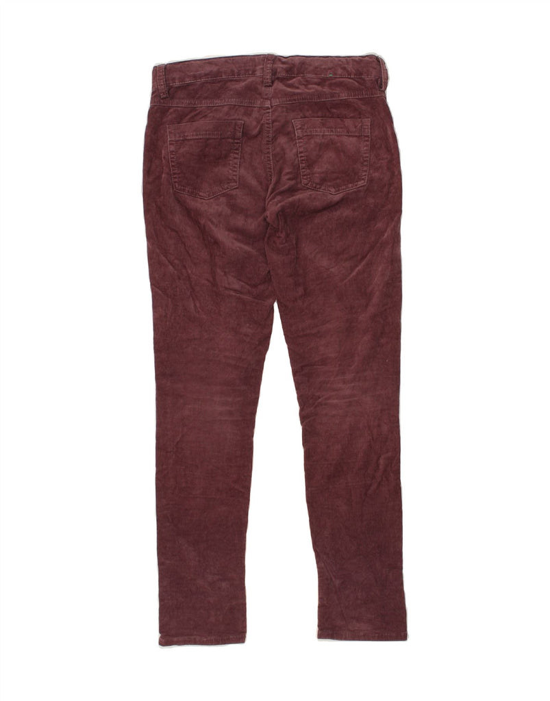 BENETTON Girls Skinny Corduroy Trousers 10-11 Years XL W30 L27 Maroon | Vintage Benetton | Thrift | Second-Hand Benetton | Used Clothing | Messina Hembry 