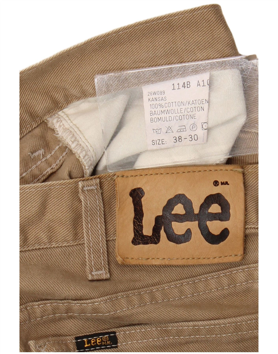 Lee Mens Tapered Jeans W38 L30 Brown Cotton