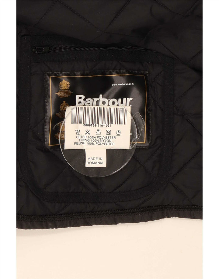 Barbour Mens Quilted Jacket UK 42 XL Black Polyester